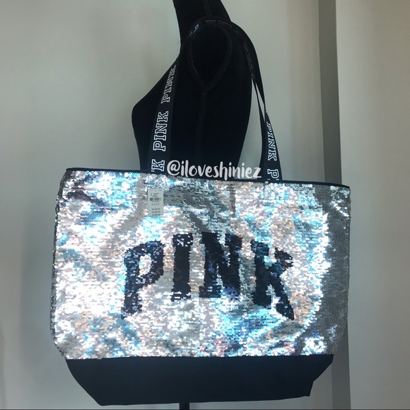 PINK Victoria's Secret Handbags - •Victoria's Secret PINK• Bling Tote Bag